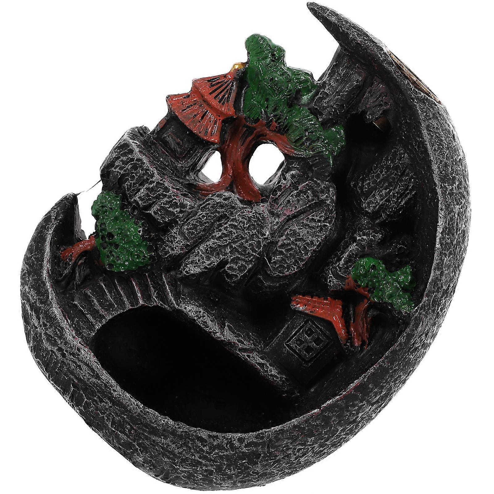 Tabletop Waterfall Backflow Incense Burner Home Use 11.7X10cm Resin Material Waterfall Effect Diffuser 1Set