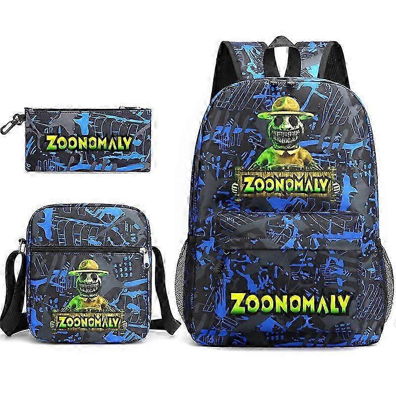 ZOONOMALY School Bag Backpack Pencil Case Shoulder Bag Three-piece Set _21