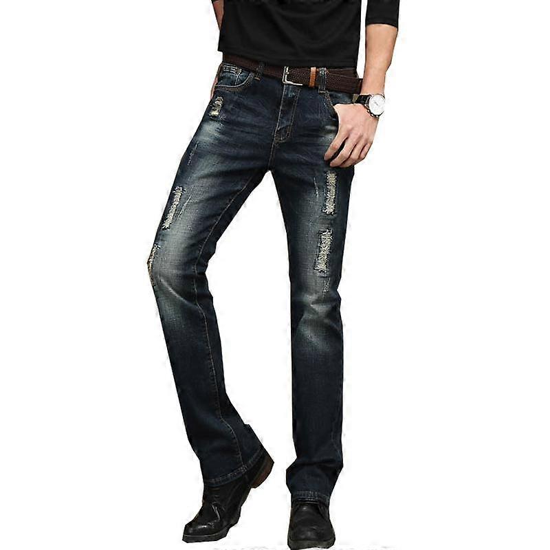 Jeans For Men Men's Ripped Jeans Beggars Pants Micro-Flare Denim Trousers Men's Classic Design Flared Trousers