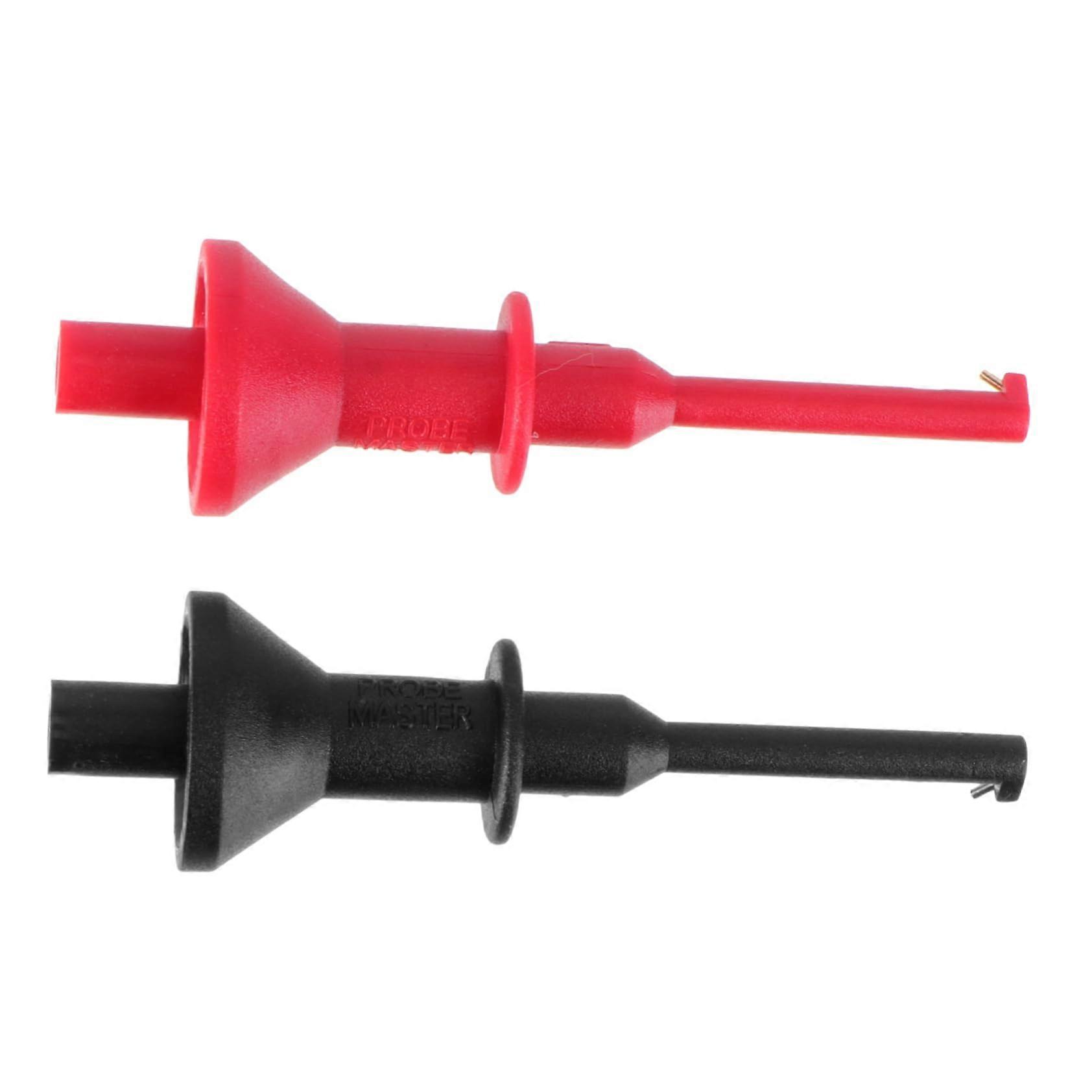 2 Pieces Test Hook Clip for Multimeter, Red Test Clamps for Precision Testing of Electronic Components in Repair Work