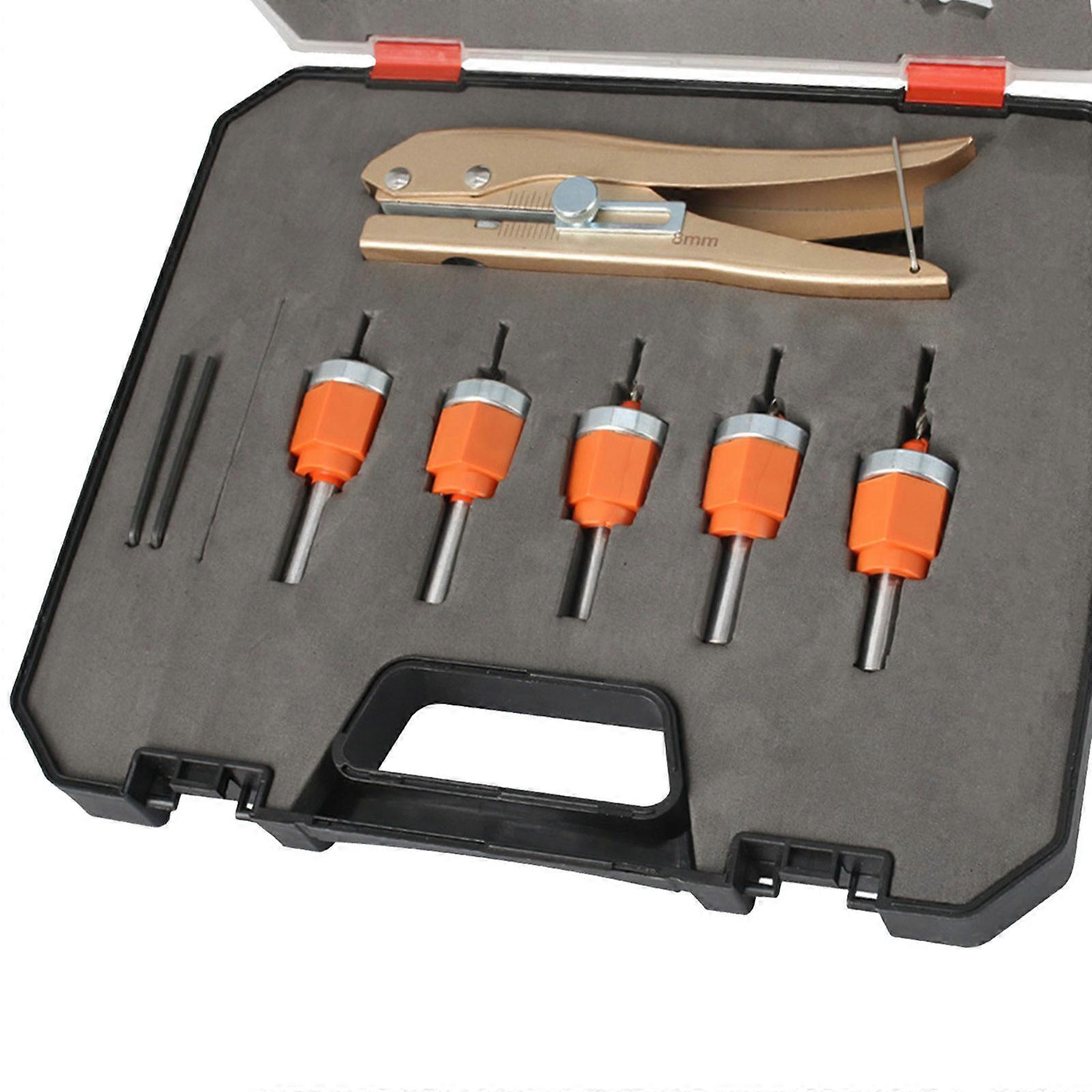 5/6Pcs Wood Drilling Countersink Drill Bit Adjustable Depth Drill Bit Optional Edges Banding Punching Hole Puncher Multicolor