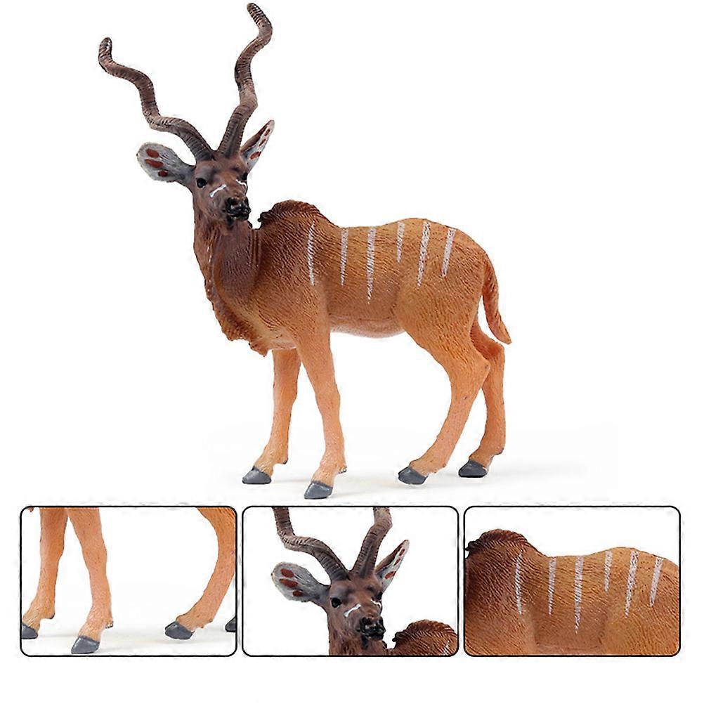 Educational Antelope Simulation Model Figurine For Study Room Decoration Brown PVC 1Pack
