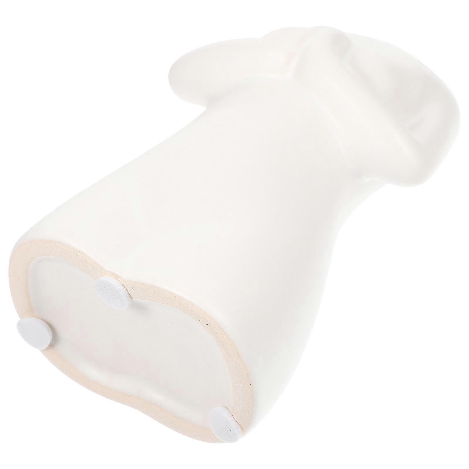 Delicate Flower Holder Multi-Function Flower Pot Human Body Shape Indoor Decoration White 1Set