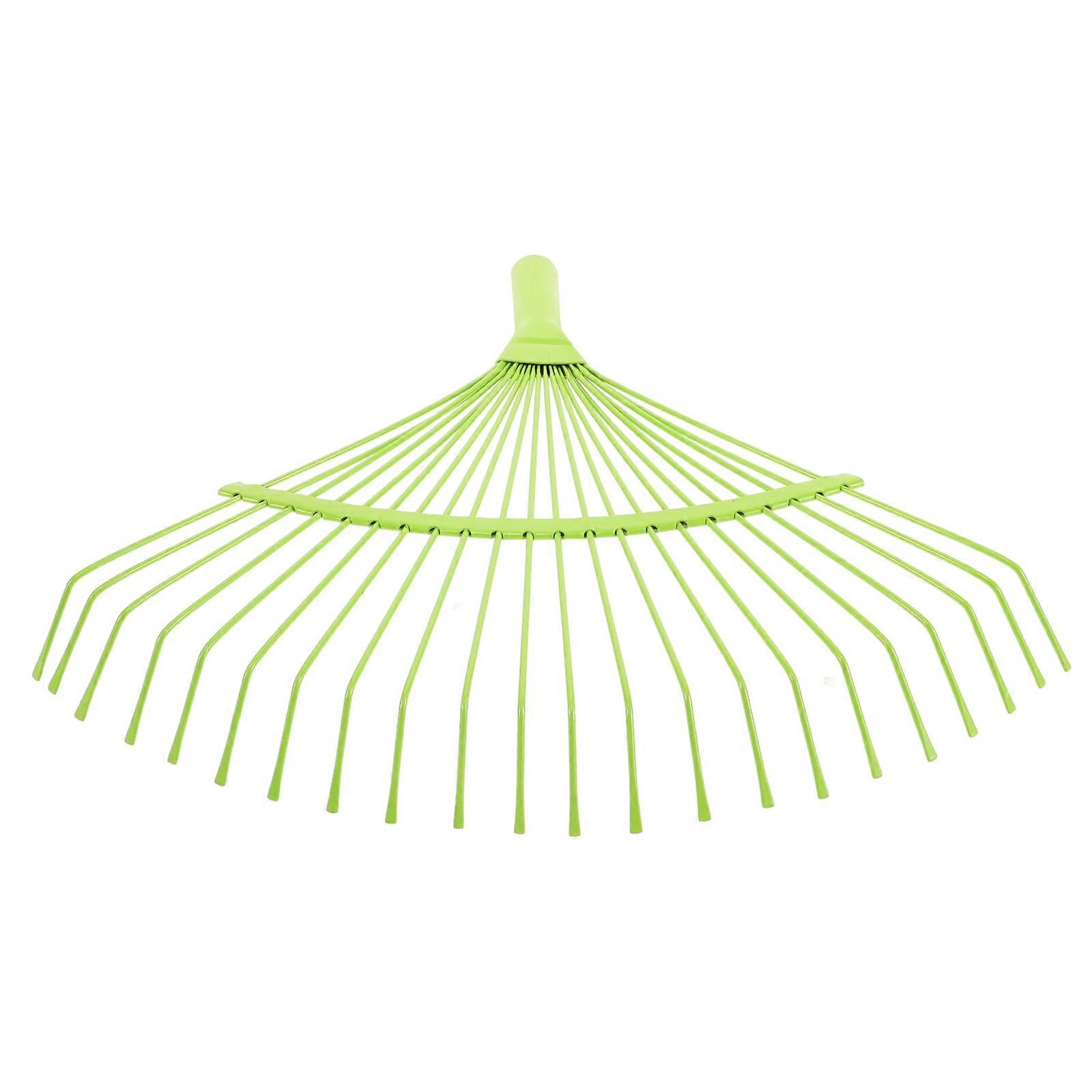 Gardening Metal Rake with 22 Teeth for Loosening Soil and Digging Dark Green Steel