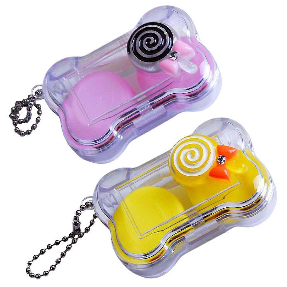 Compact Leak Proof Case Set 2 Pcs Colorful Portable Storage Box for Travel & Daily Use