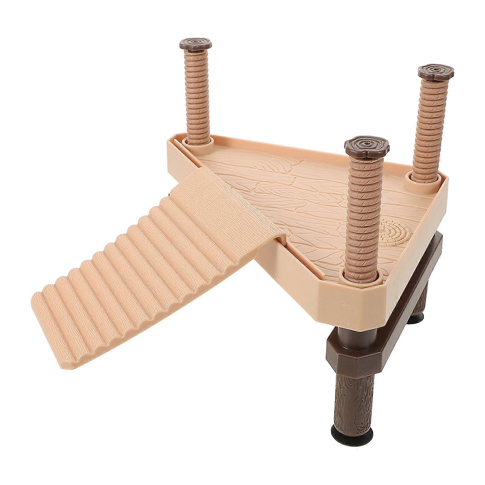 Tortoise Basking Platform with Suction Cup Climbing Terrace for Turtle Tanks – Durable, Water Resistant Reptile Resting Stand for Turtles, Frogs, and