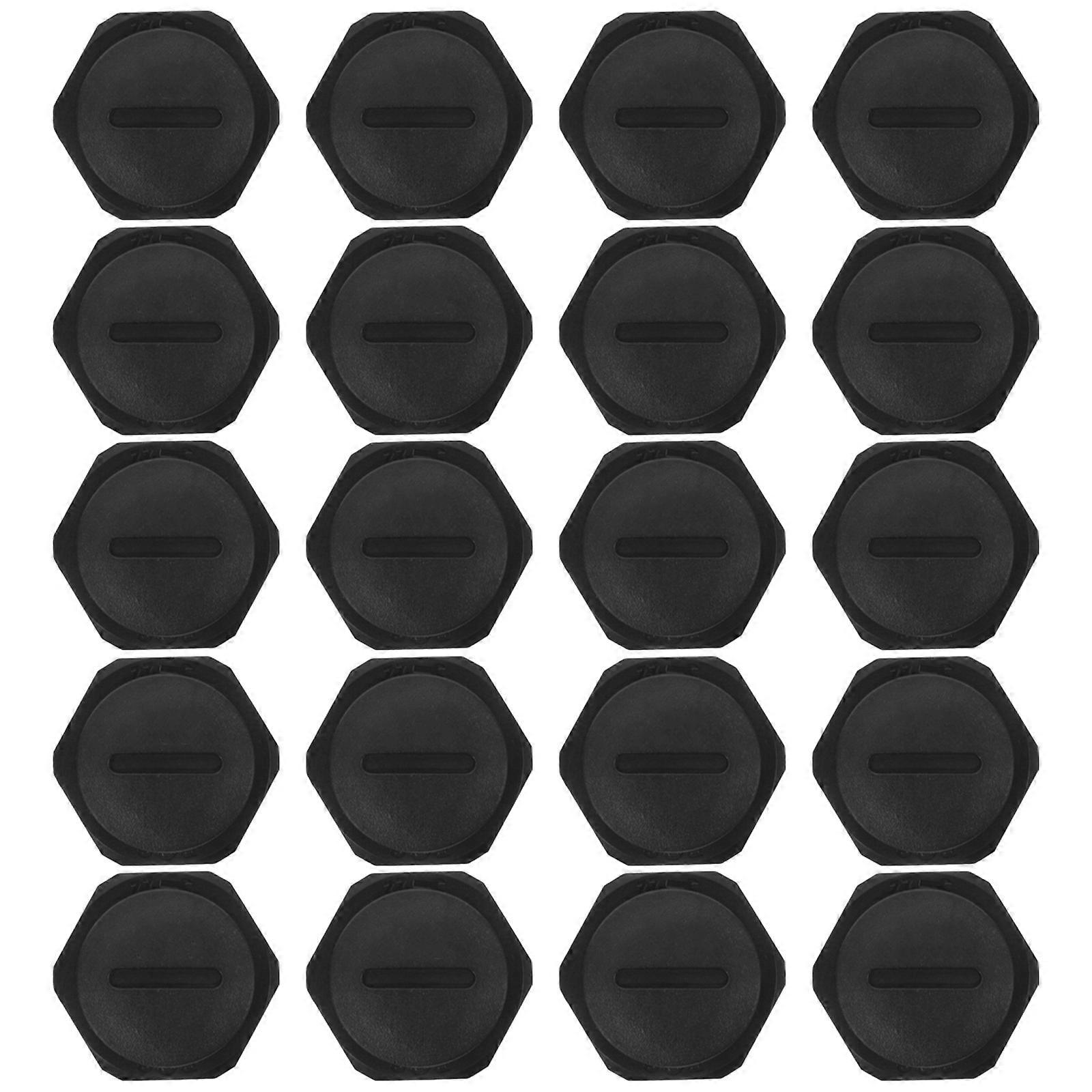 Furniture Finishing Plug 20Pcs Black Closure Plug Ideal For Threaded Hole Sealing With Splashproof Feature
