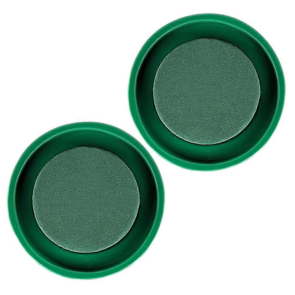 Floral Mud Cylindrical Shape Simple Style Hobbyists Use 12.00X8.00X8.00Cm Flower Arrangement 2Pcs
