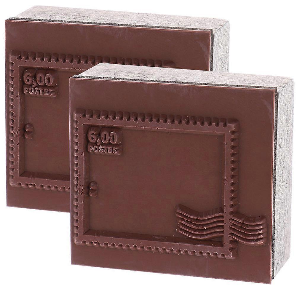 Wooden for Crafts and Journaling with Design Brown Color Easy to Store and Transport 2pcs