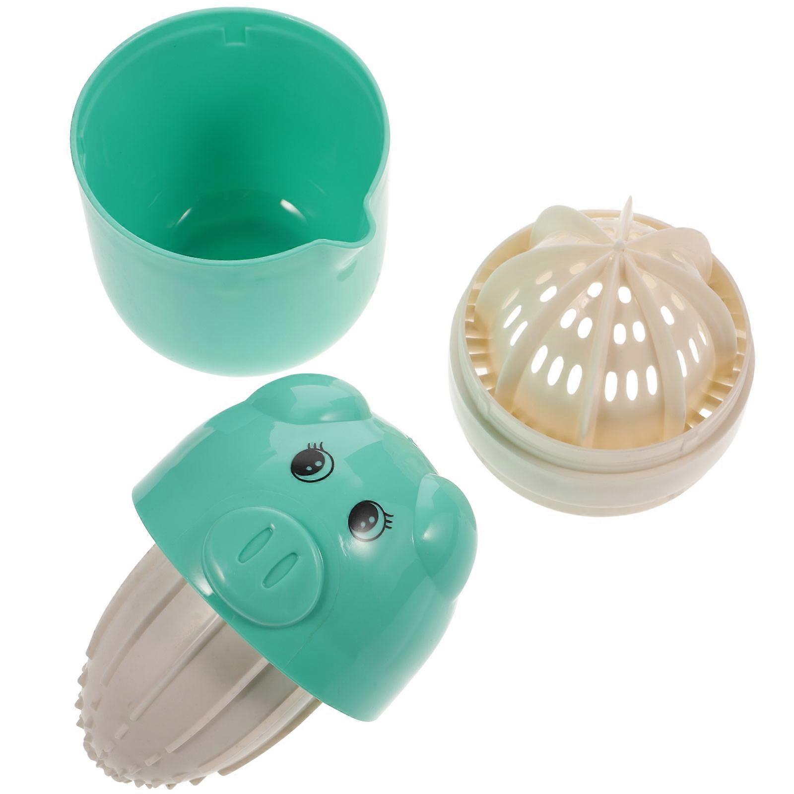 Blue Manual Juicer for Home Use Food Grade Straw Easy to Clean Safe Reliable