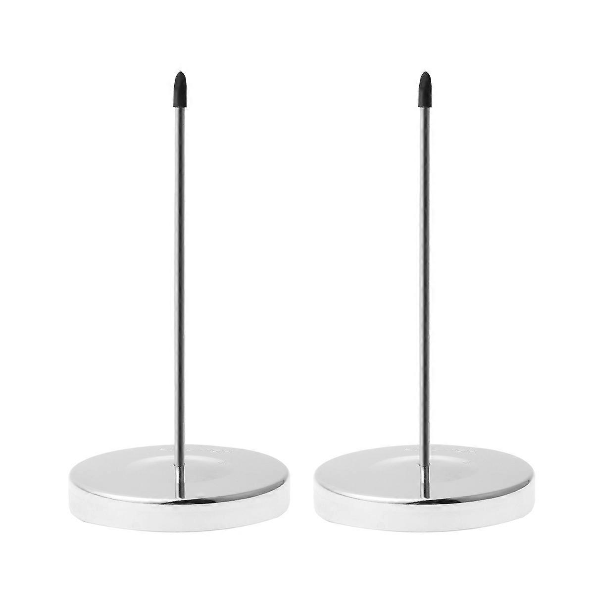 Stainless Steel Receipt Holder for Office Dark Grey Memo Spike with Round Base Size 2pcs
