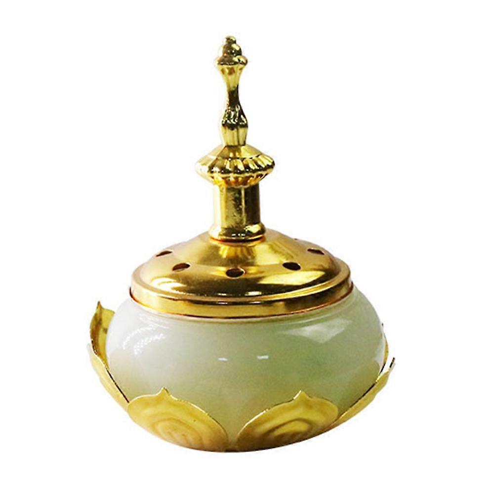 Creative Censer Holder for Decoration Made of Iron in Green Color Adds Artistic Atmosphere to Your Space 3.5 x 2.8 x 2.0 inches