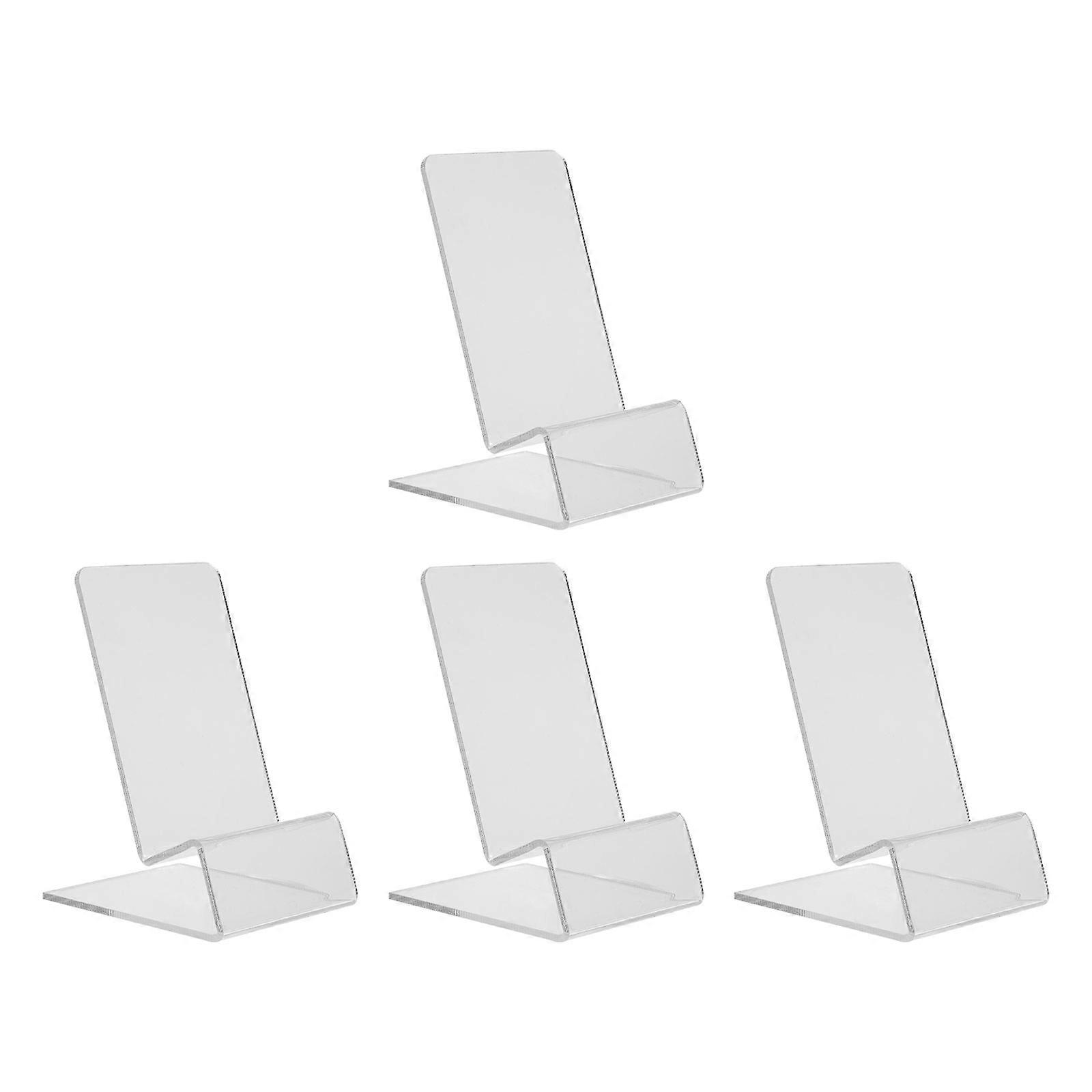 Acrylic Phone Stand for Home Use Transparent Display Rack Perfect for Recording or Viewing Movies 4pcs