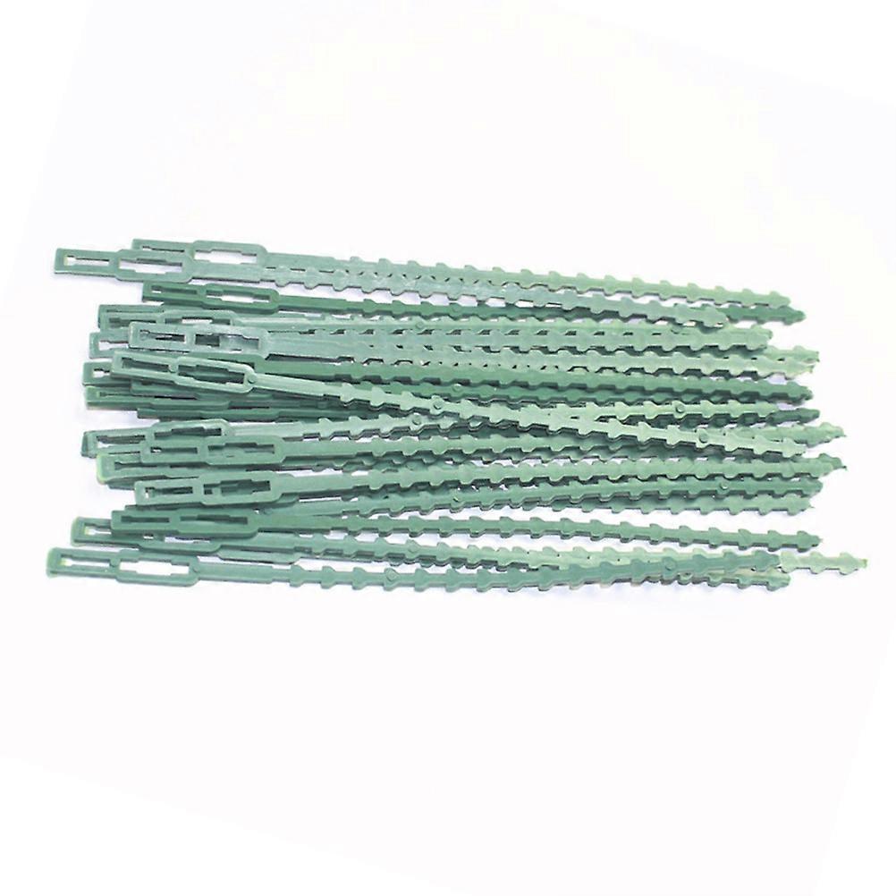 Light Green Reusable Plant Tie Up Straps for Gardens Made of Plastic 8 Pieces