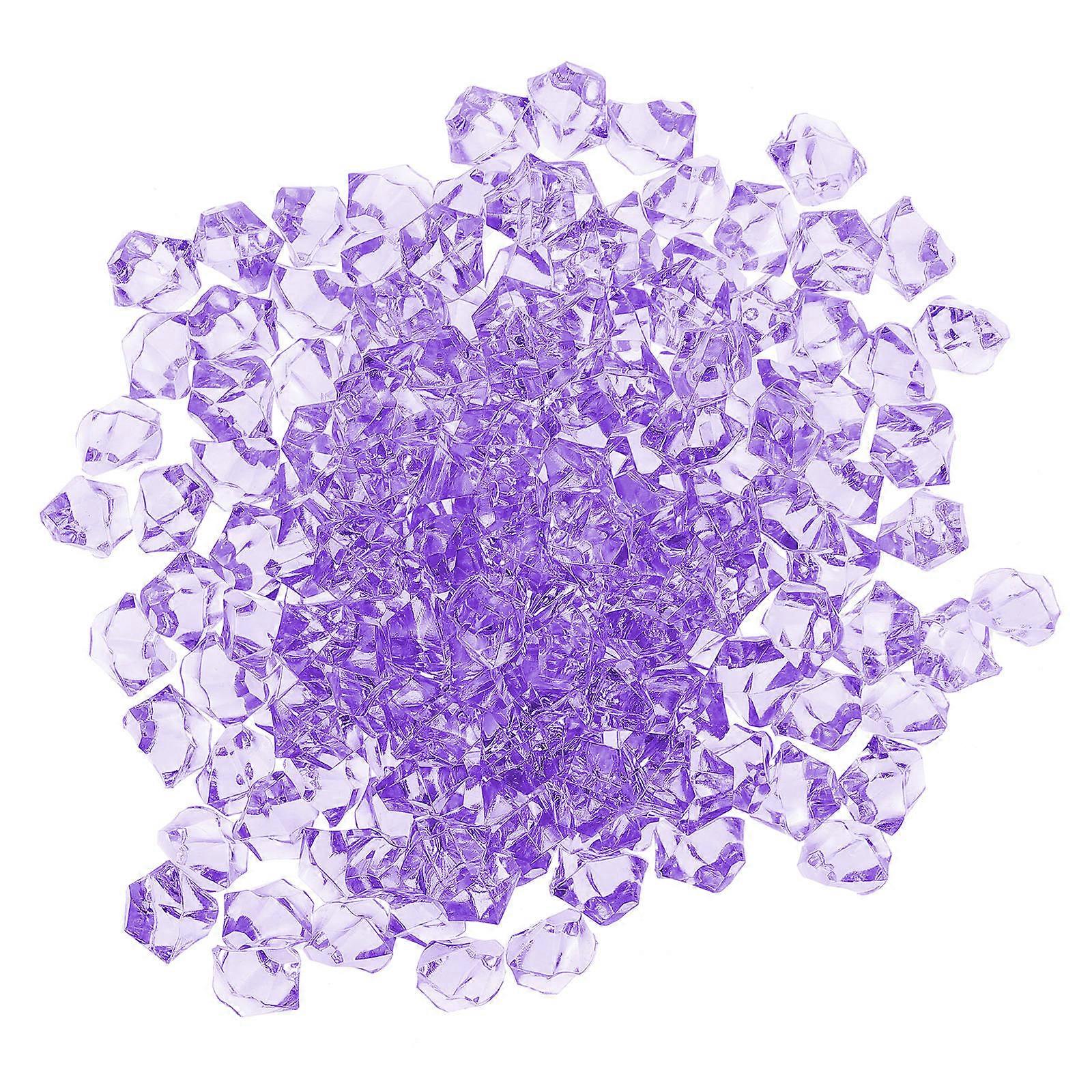 Violet Acrylic Fake Ice Rocks 500pcs Crushed Ice Decor for Weddings, Parties & Photography Props Irregular Shaped Table Scatter & Vase Fillers