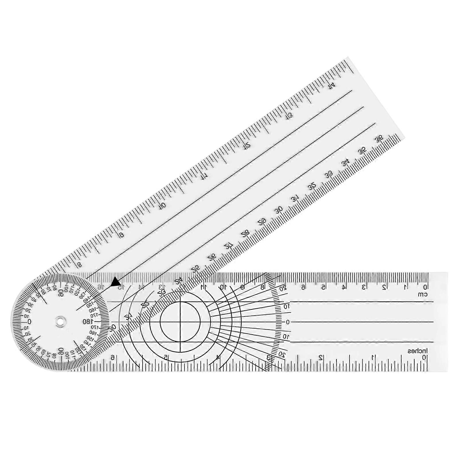 Set Square Flexible Protractor Goniometer Protractor, 1 Piece PVC Medical Protractor 360° Angle, Physiotherapy, Sports Therapy