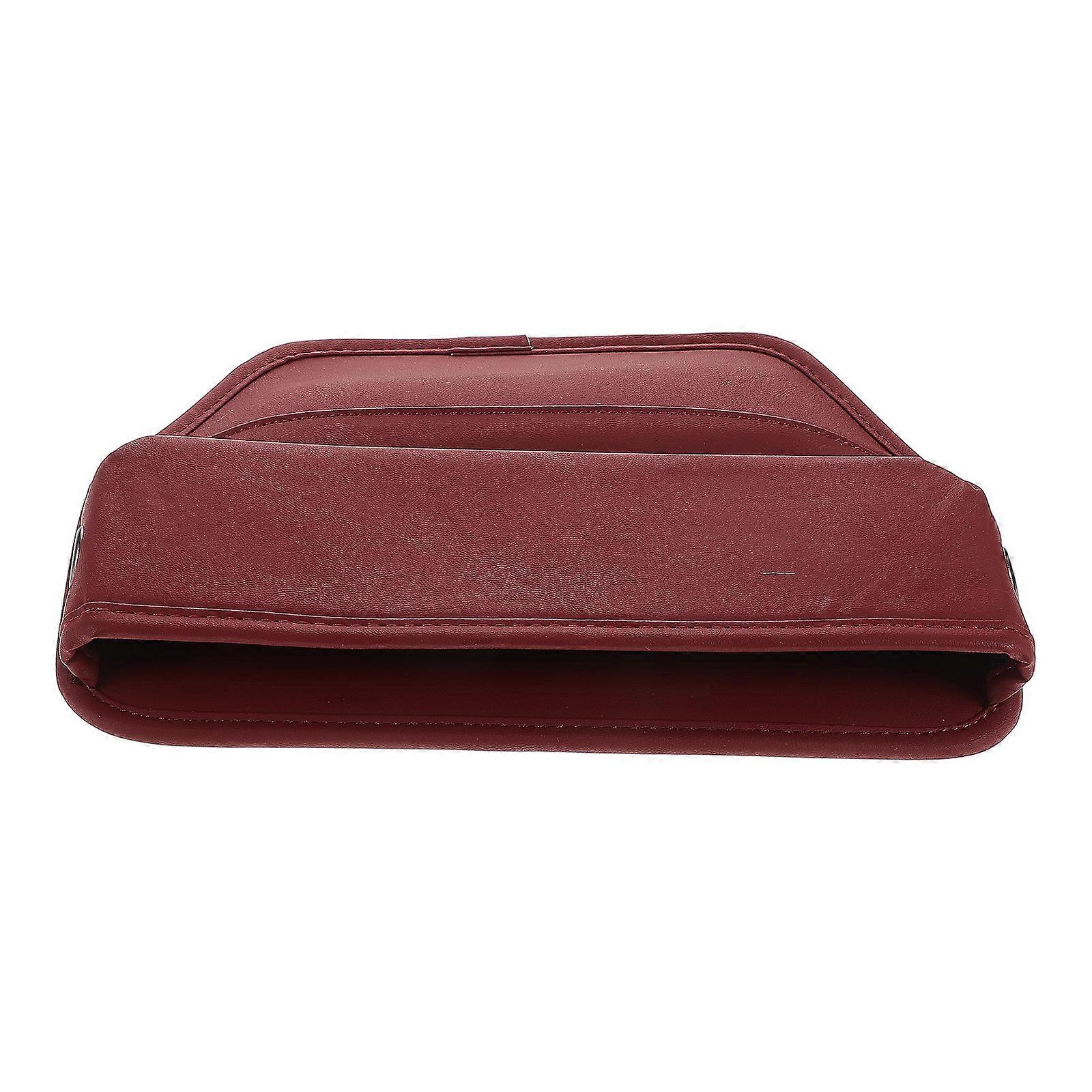 منظم المقعد الأمامي منظم تخزين السيارة القيادة باللون الأحمر يمنع العناصر من السقوط 1 قطعة