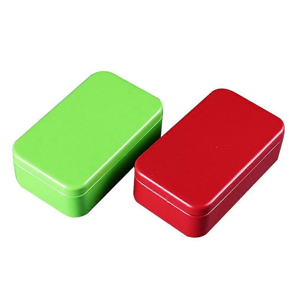 Red Tinplate Box for Storage Keeps Contents Fresh and Organized Perfect for Home Use 4 Pieces
