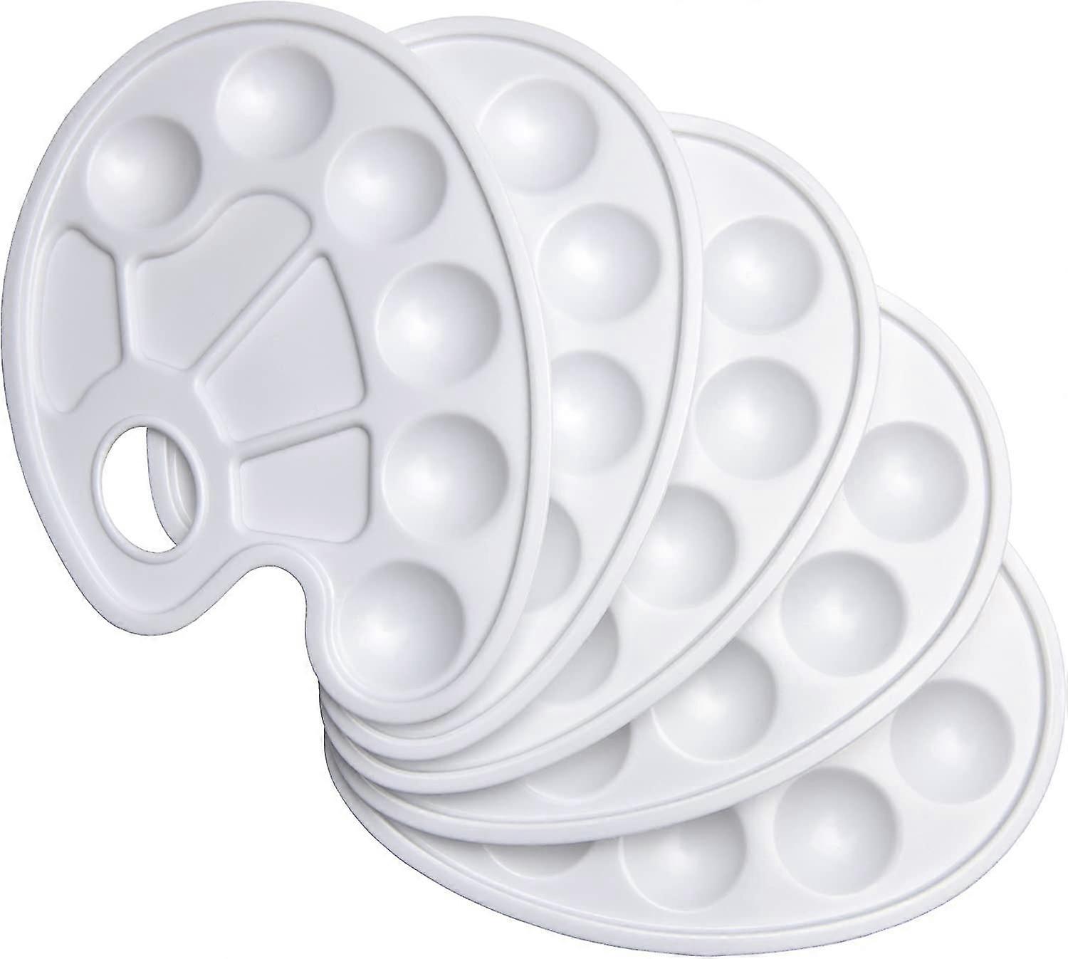 Artist's Mixed Palette Set with Thumb Grip - 5 Pack for Easy Painting and Blending