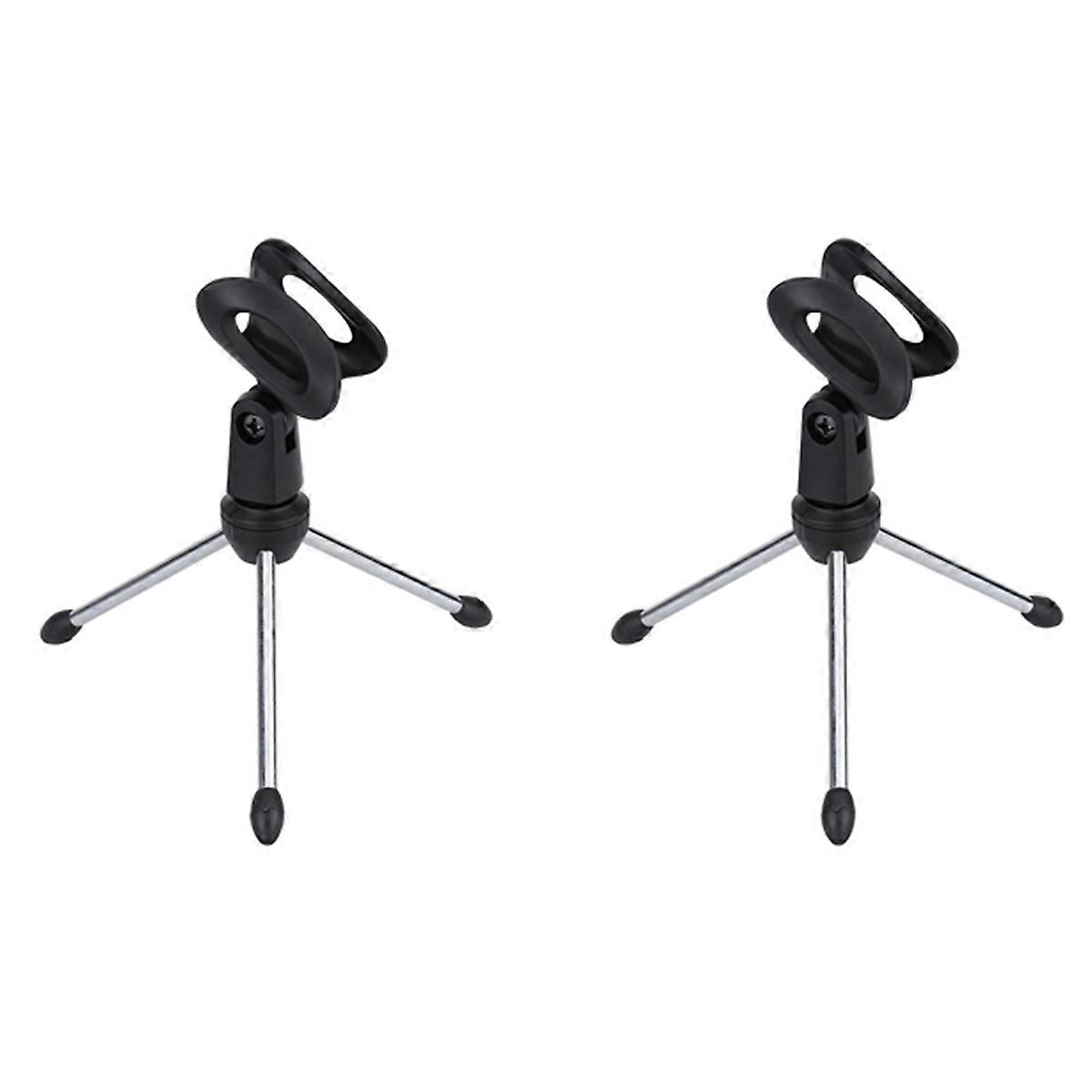 2X Détachable Pliable Portable Angle Réglable Trépied Table De Bureau Micro Miniphone Stand Stand Soutien-gorge