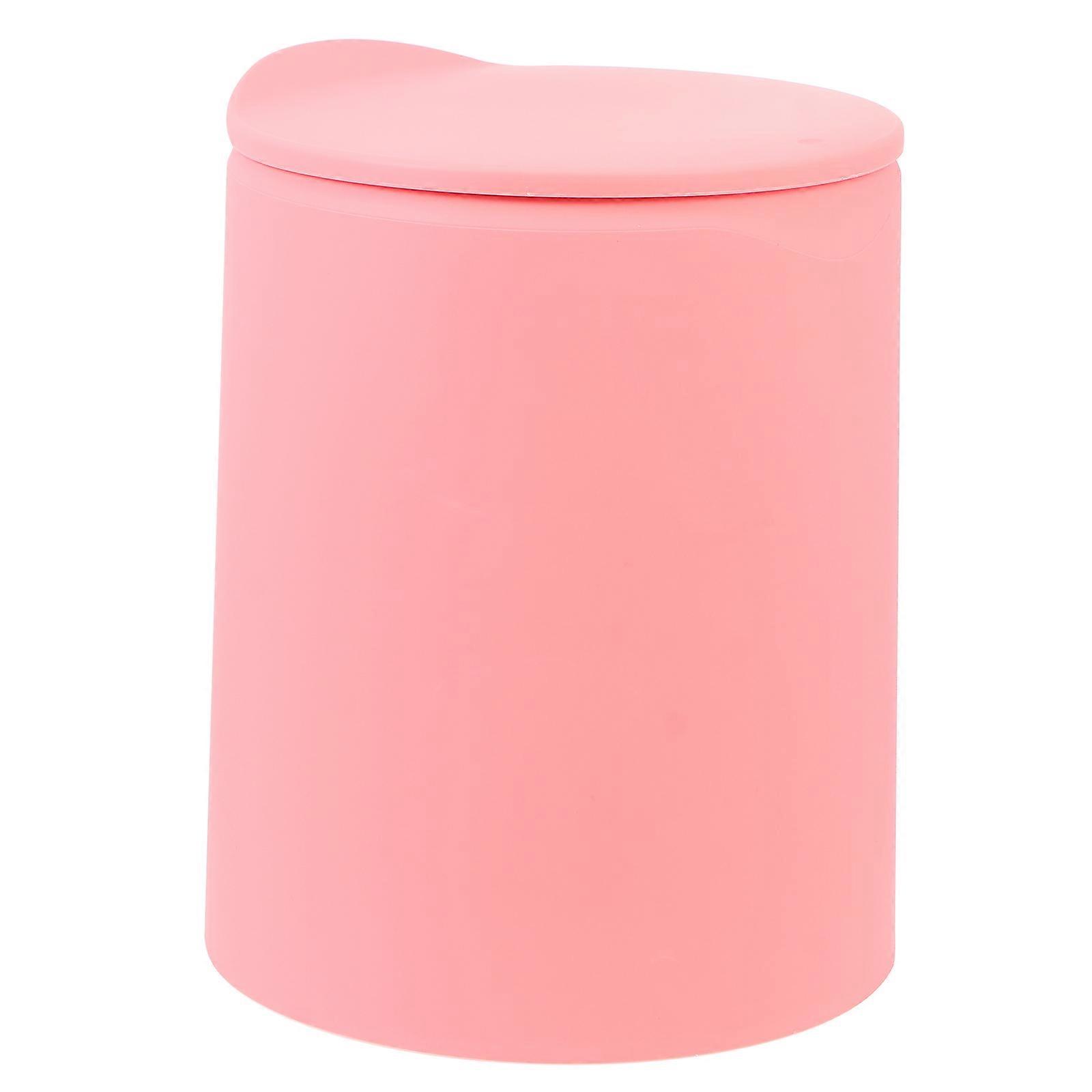 Compact Trash Can with Lid for Bathroom, Plastic Material Resists Wear and Tear