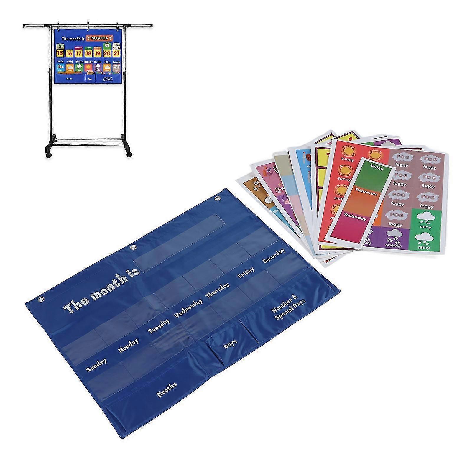 Elementary Weekly Calendar - Weather and Learning Chart for UK Classrooms