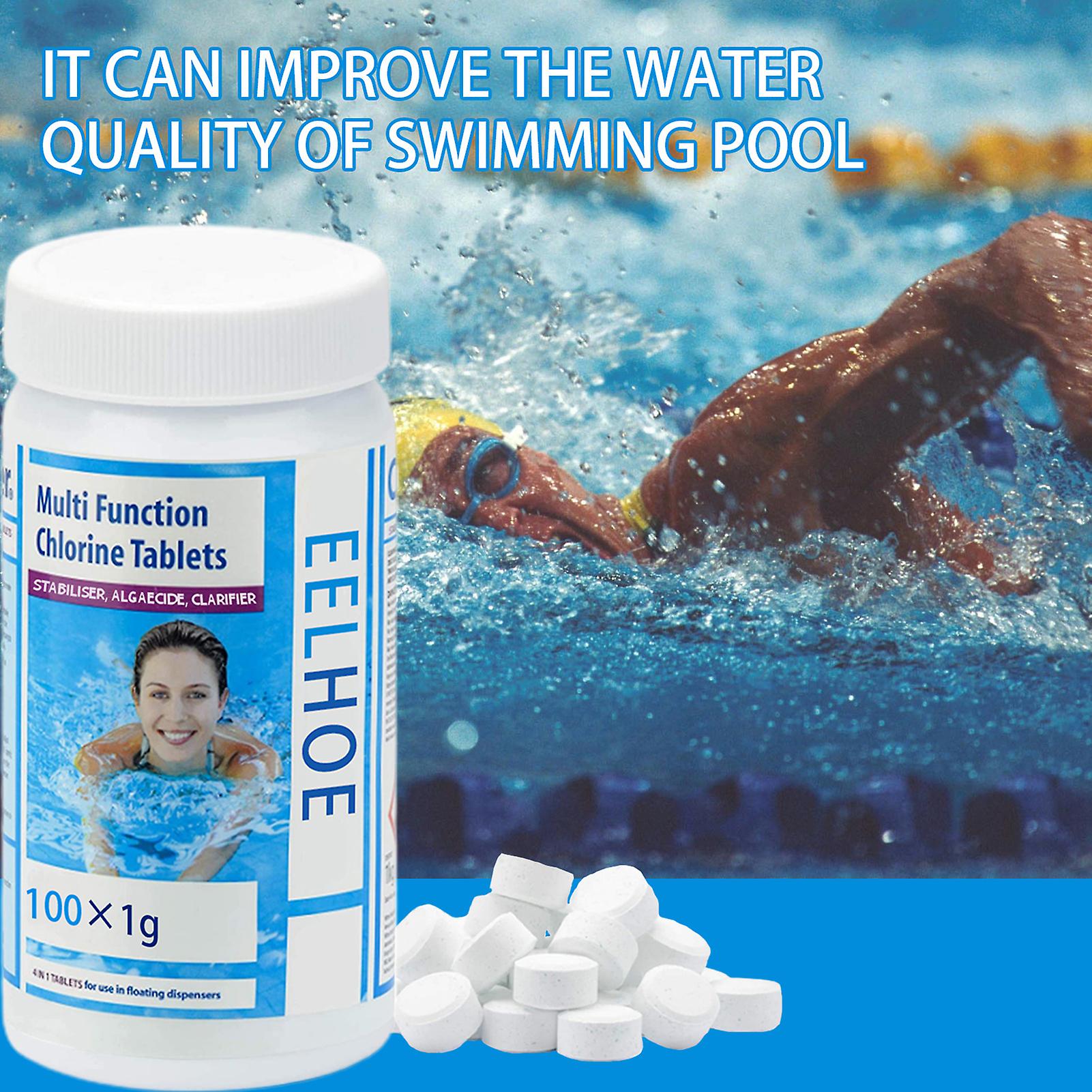 Multifunctional Effervescent Chlorine Tablets Swimming Pool Algaecide For Pool Bathtub Fish Tank New