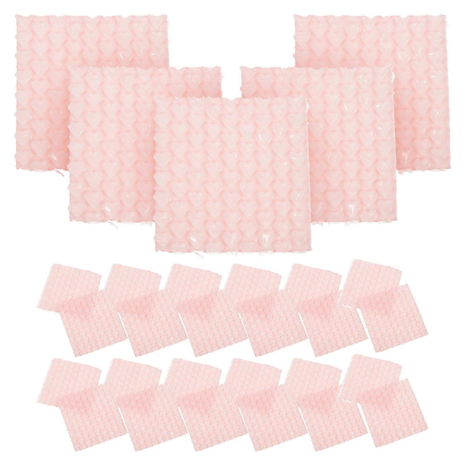 Love Heart Bags for Packaging with Double Walled Design 60Pcs Pink
