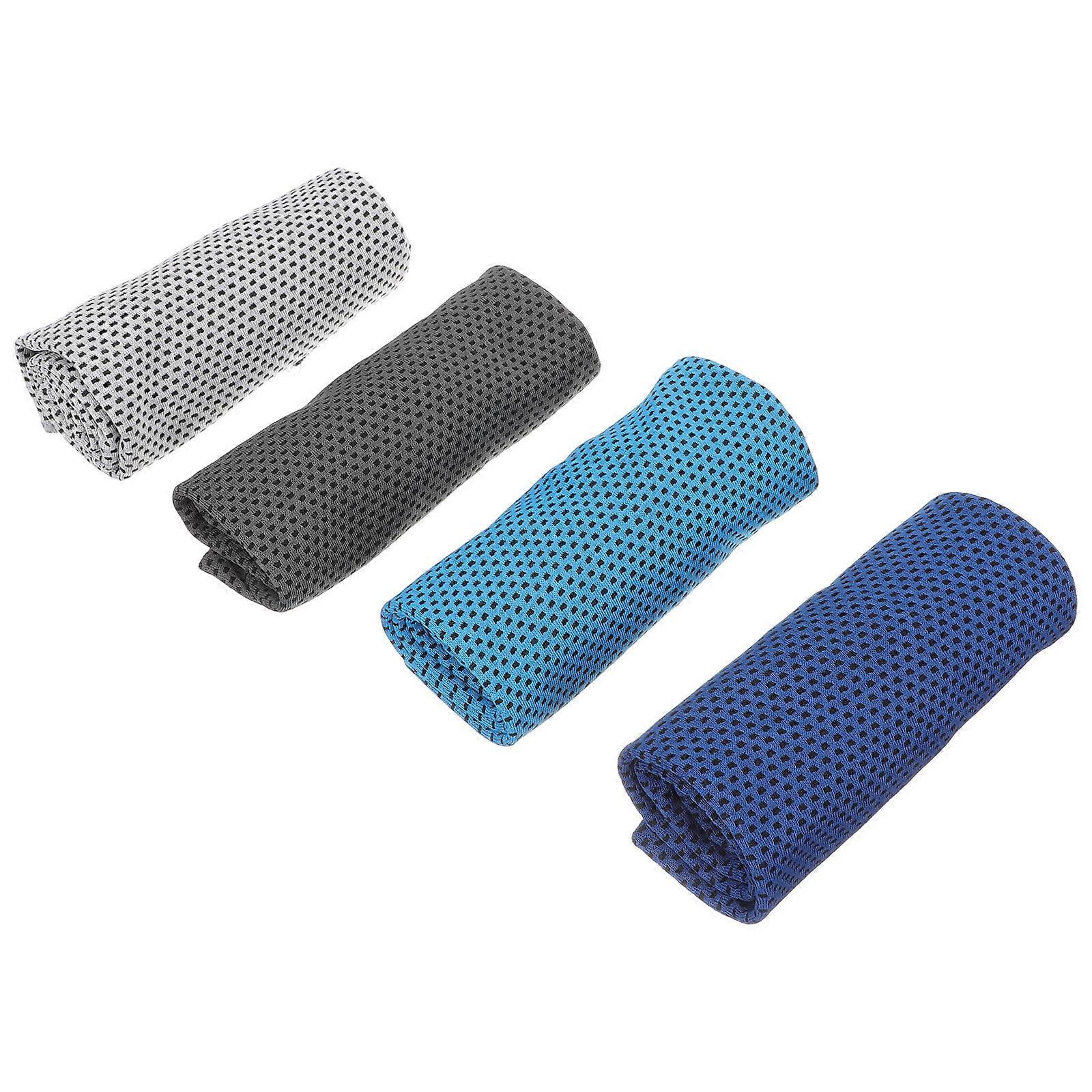 Cooling Ice Face Towel for Sports 4Pcs Quick Drying Chilly Towels