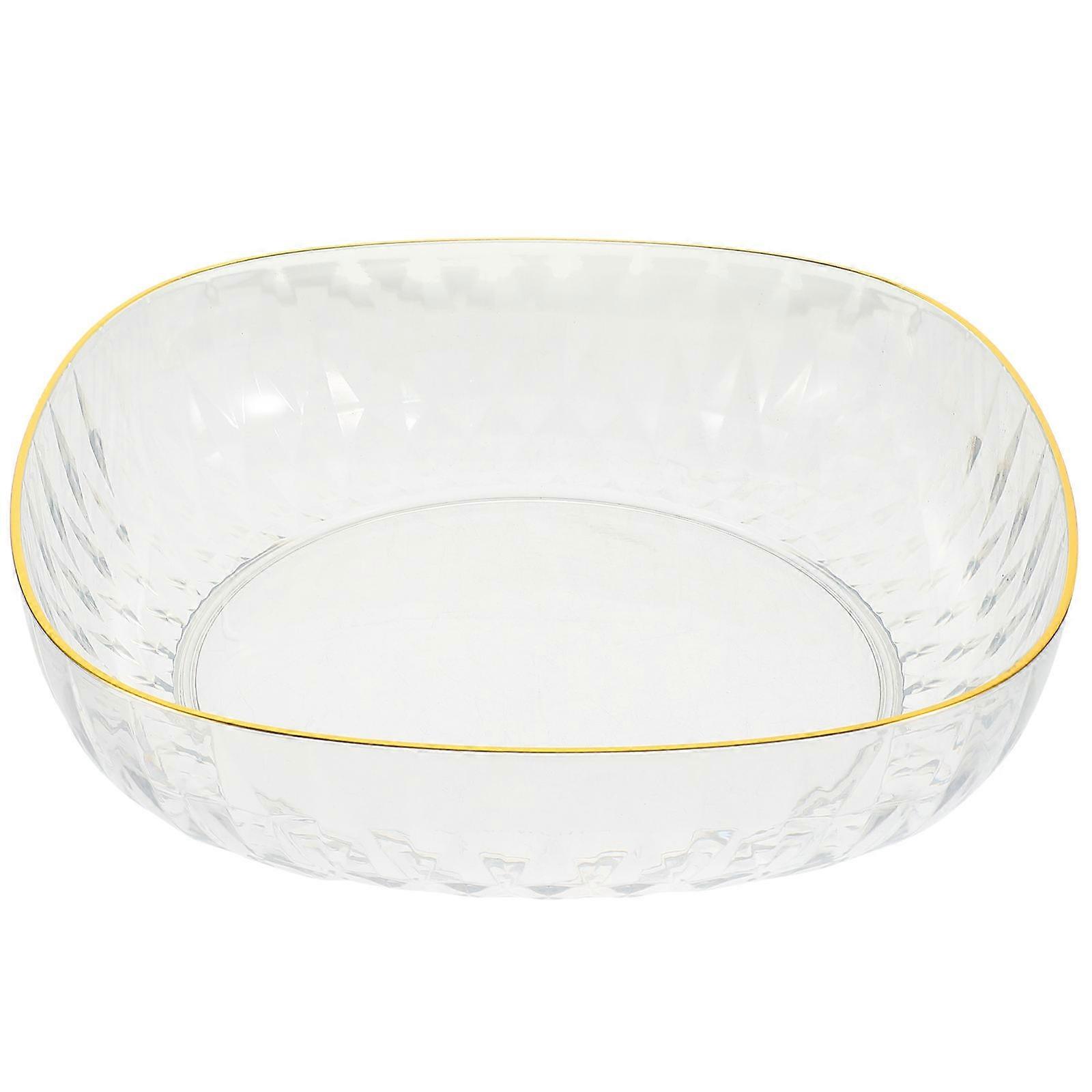 White Plastic Salad Bowl for Home Use and Easy to Clean Great for Fruits Snacks Desserts 7.87 Inches