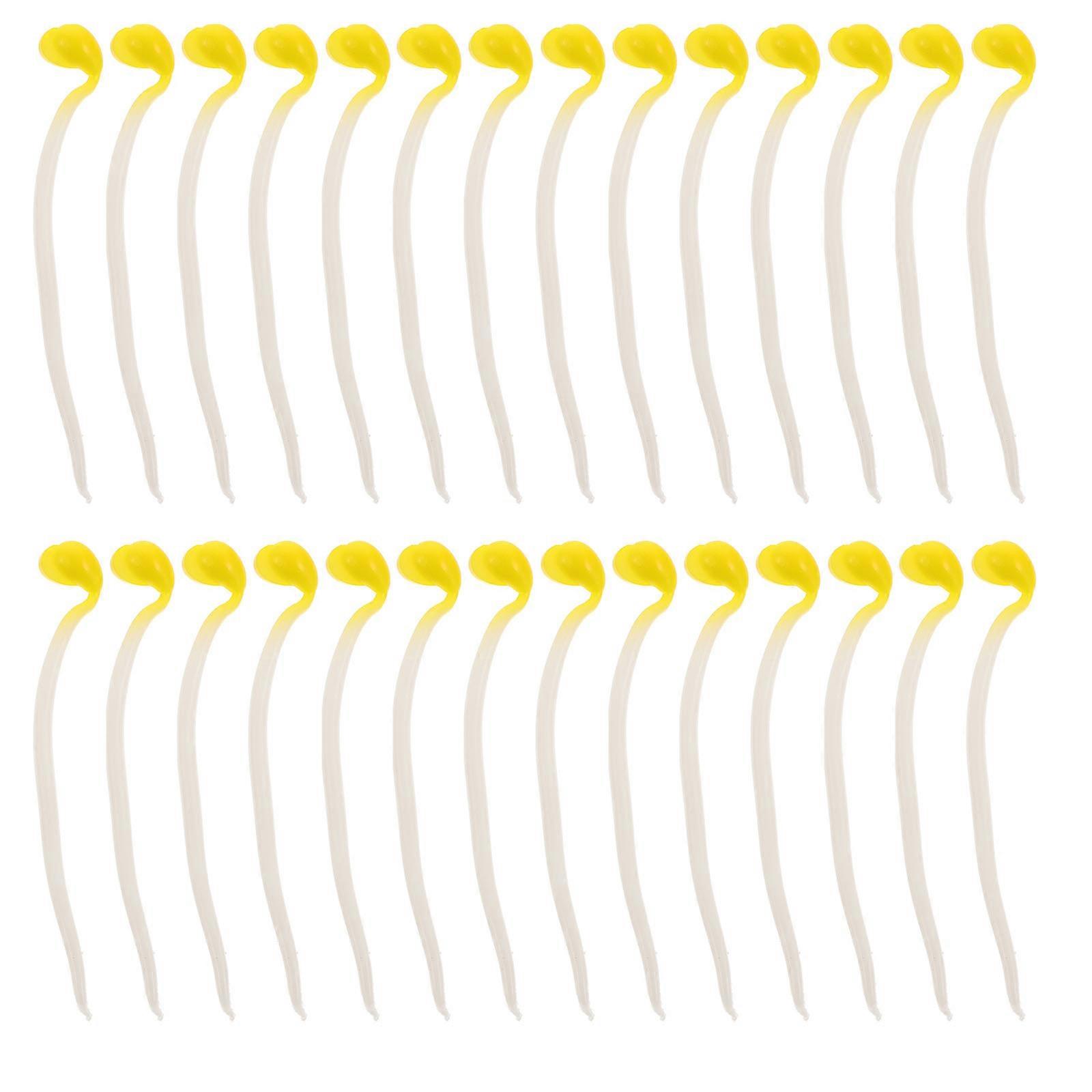 Lifelike Yellow Bean Sprout Decorative Model for DIY Use Made of PVC 50 Pieces