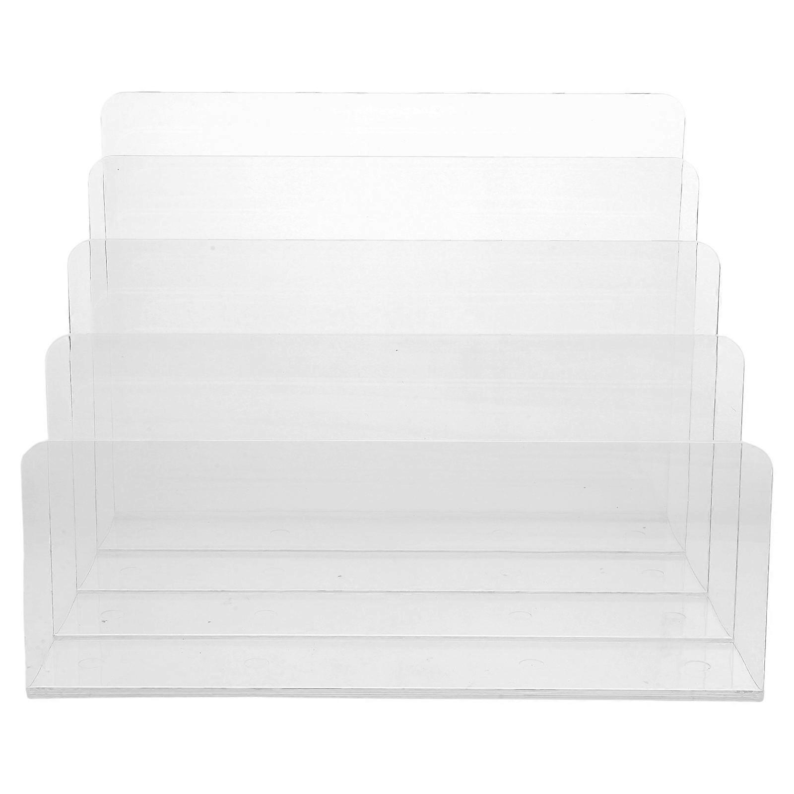 Transparent Mail Sorter Organizer For Professionals Rectangular Desk Tidying Storage 9.04X7.07X6.88In 1Pcs