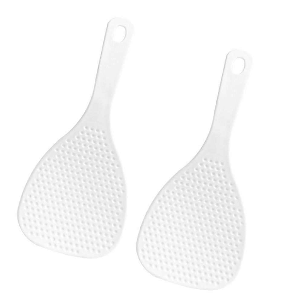 Reusable Rice Spoon Nonstick Kitchen Accessory for Sampling White 2pcs