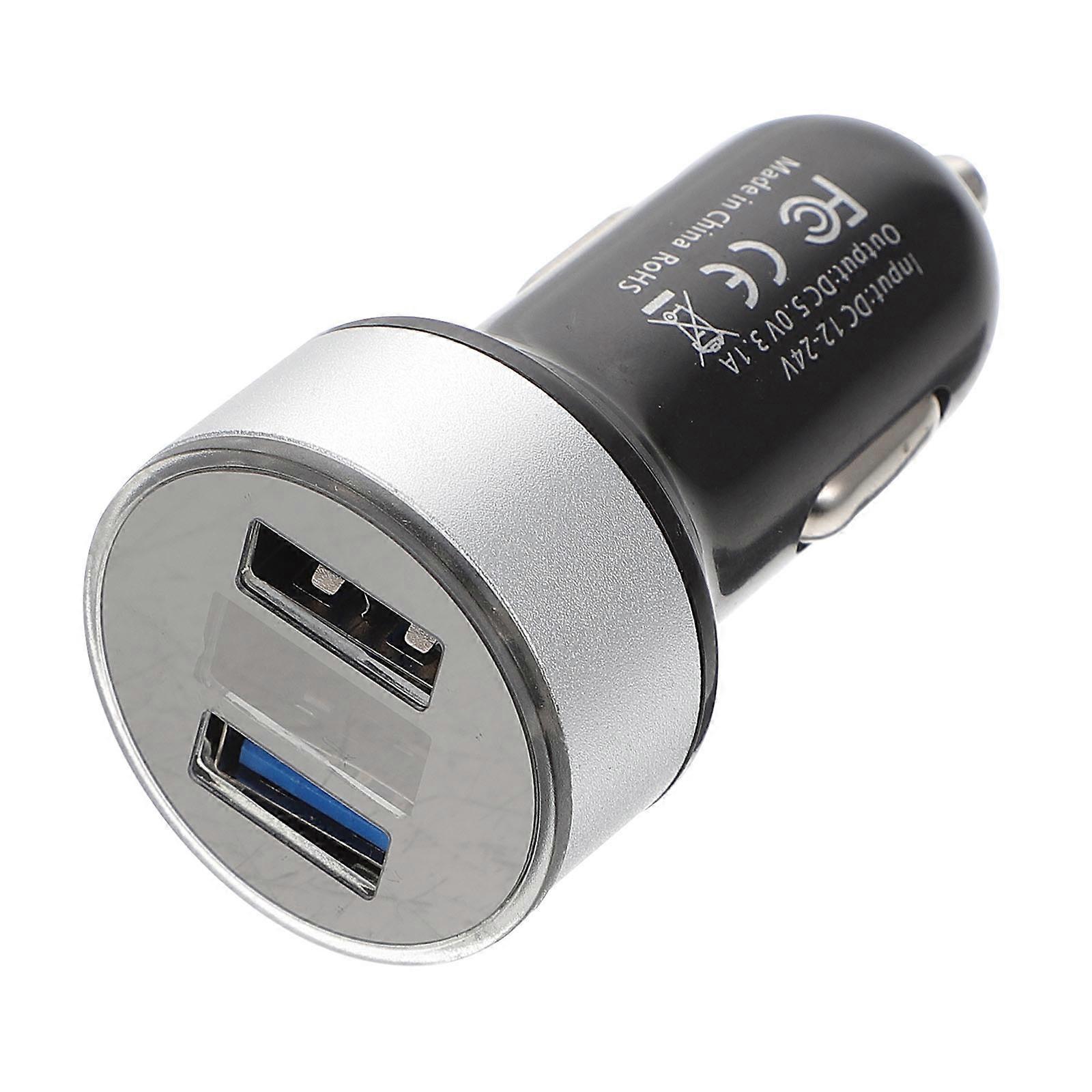 Automotive Digital Charger For Users Of Electronic Devices With Rectangular Shape In Silver Color 1Set