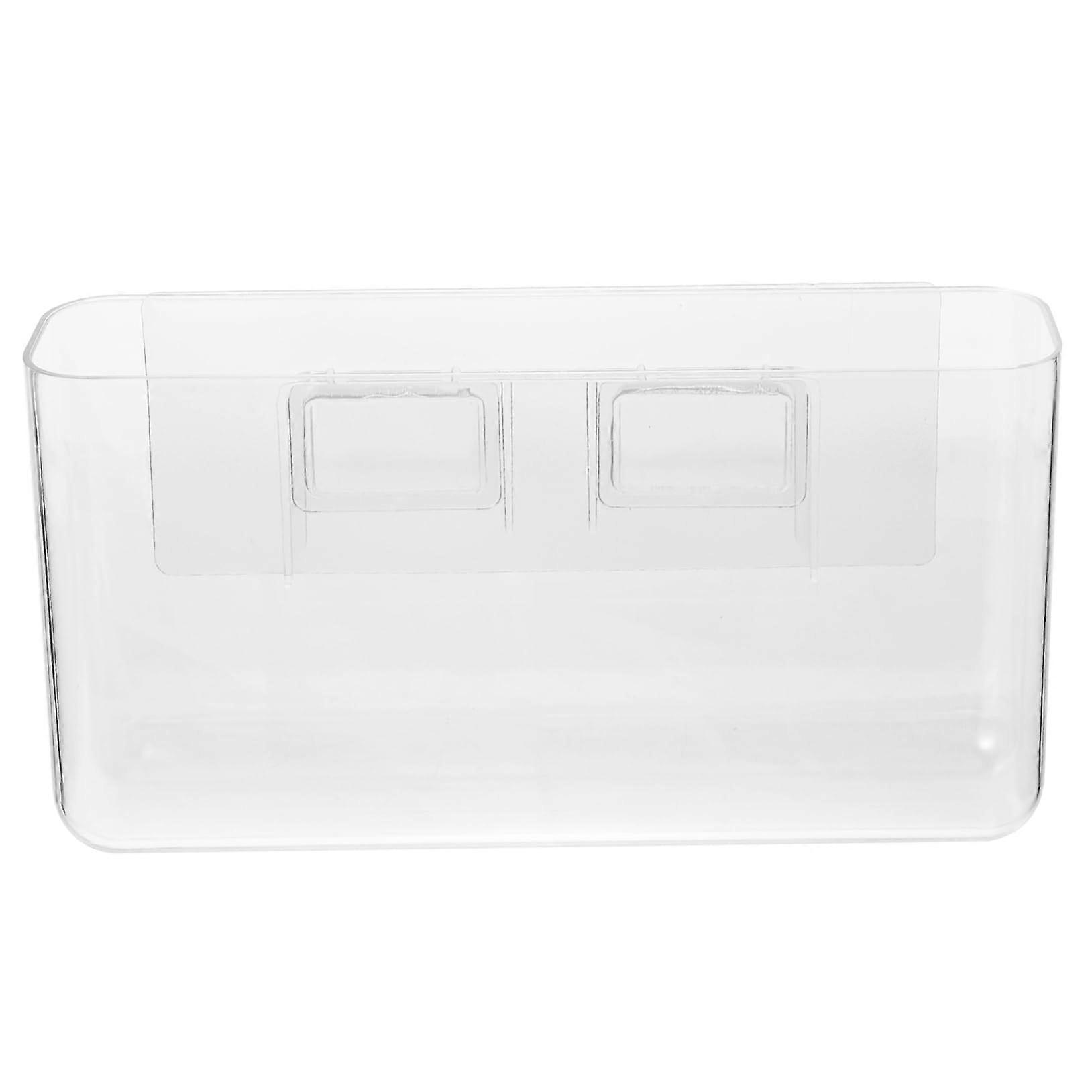 Transparent wallmounted storage box for remote controls, rust, spacesaving