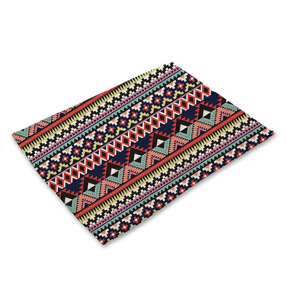 Colorful Abstract Geometric Print Anti-Slip Placemat Bowl Plate Fork Table Mat(MG0042-4)