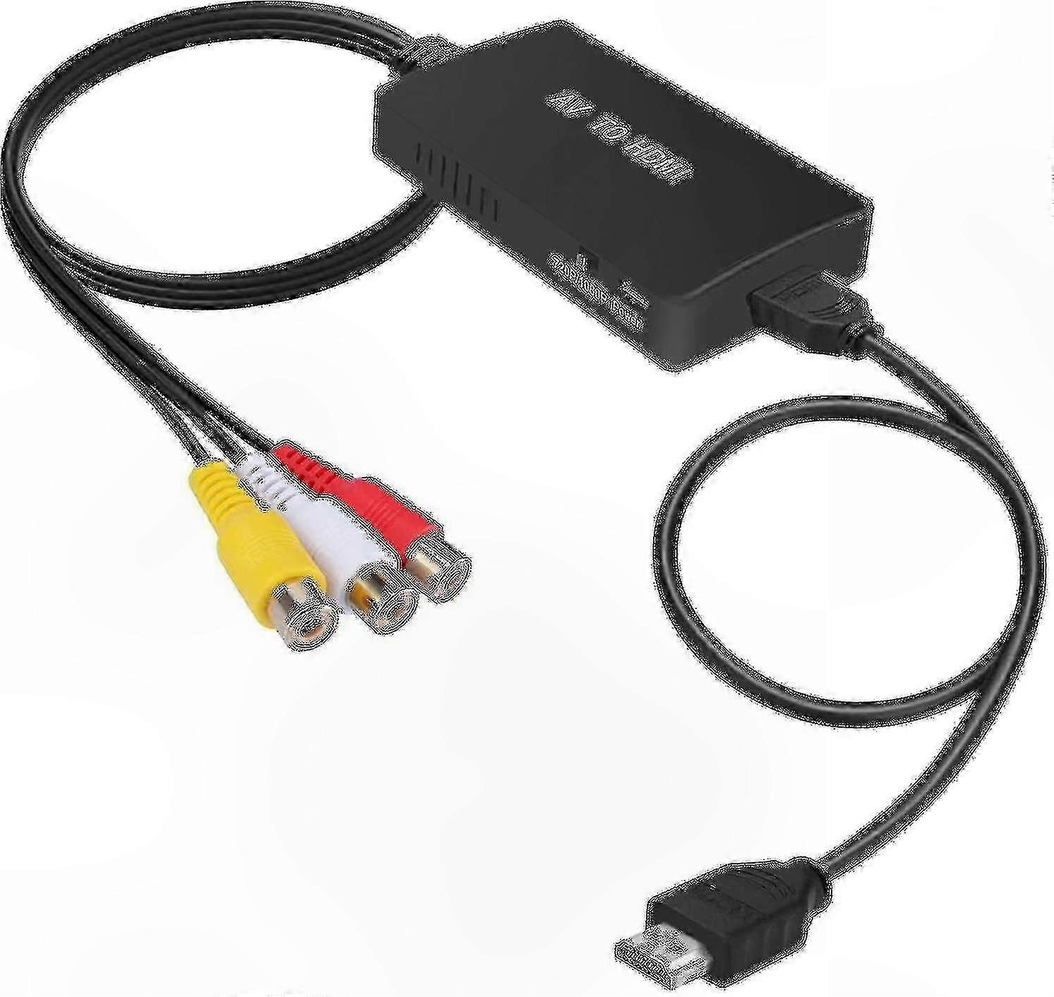 Composite to HDMI Adapter, RCA to HDMI Converter Supporting Full HD 1080p Video Output for TV and Monitor Compatibility