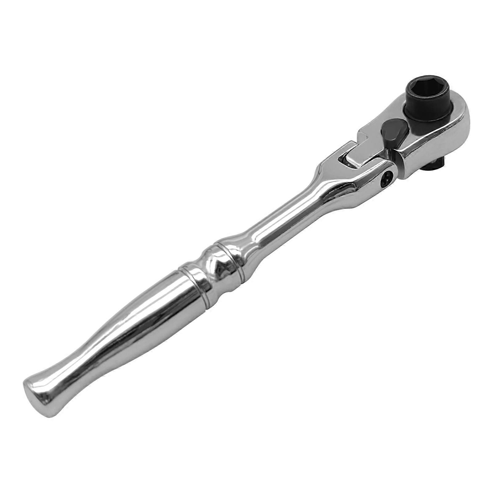 1/4" Drive Ratcheting Wrench Set 2 in 1 Flex Head Socket Bit Driver with Reversible Handle