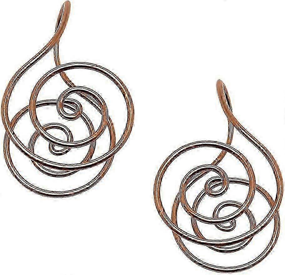 Copper Palm Ring Reiki Spiral Hand Rings for Meditation & Energy Healing, Handmade Reiki Copper Cuffs for Crystal Work, 2PCS Handmade Copper Ring for