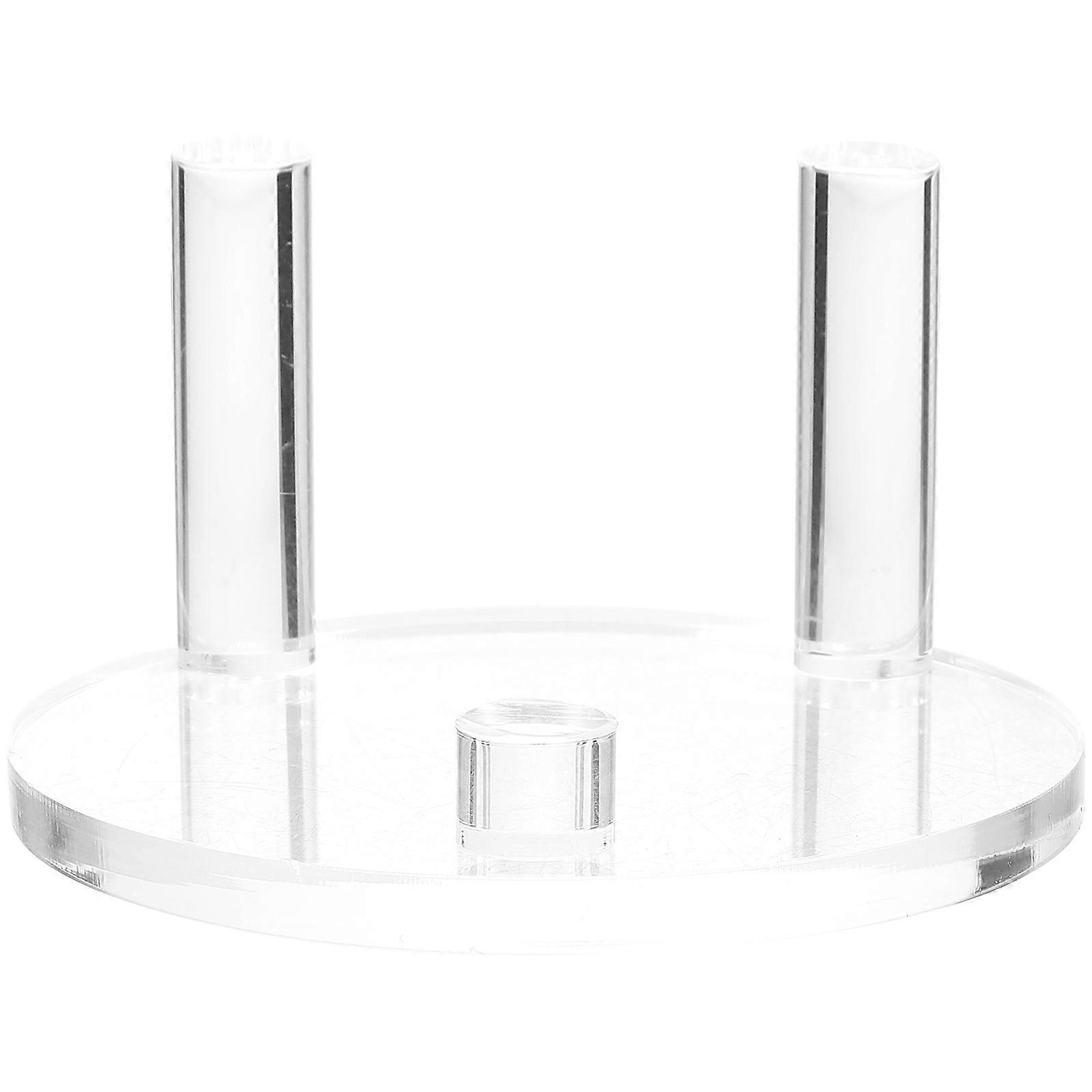 Clear Color Acrylic Pedestal Stand For Gemstones And Agate In Display 8.5x5.2cm 2Set