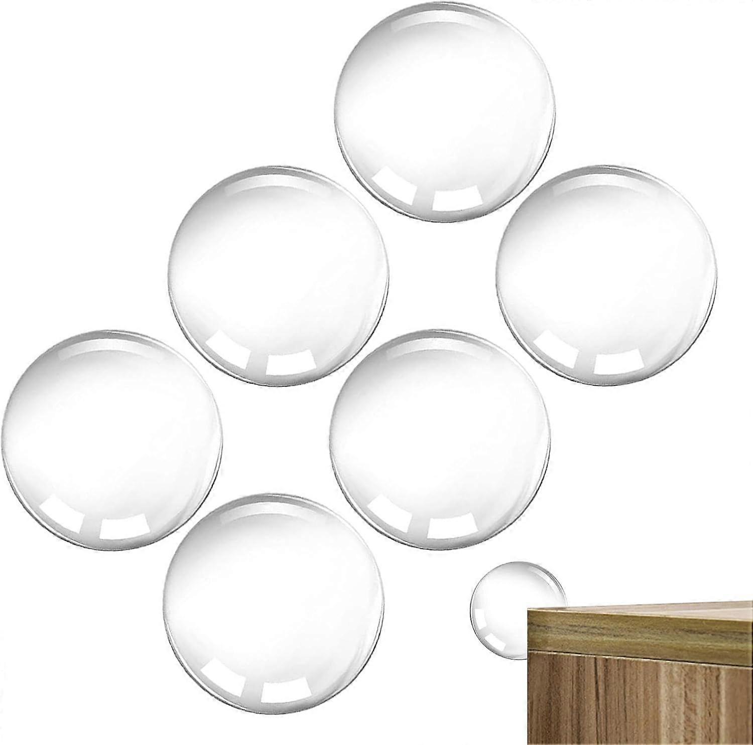 Pieces Adhesive Door Stops Transparent Elastic Silicone Pad Wall Buffer Protector Door Stopper for Cabinet Door Handles, Doorknobs and Door Knobs
