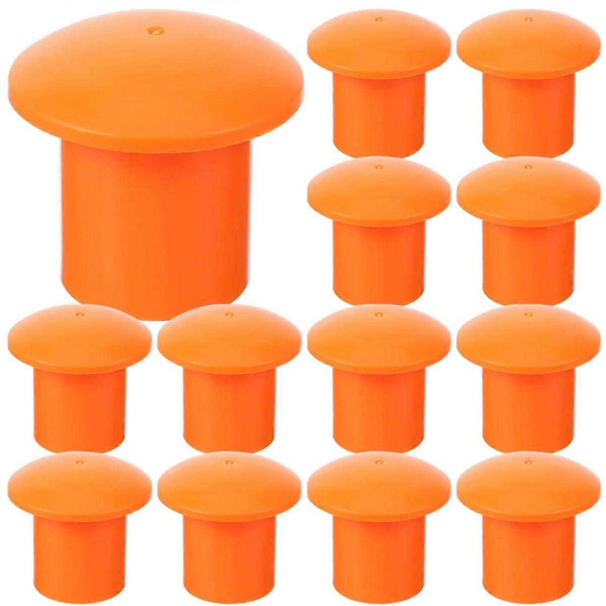 50Pcs Steel Bar Protective Cap Rebar End Protectors Sleeve Cover for Protector Construction Industry Mushroom