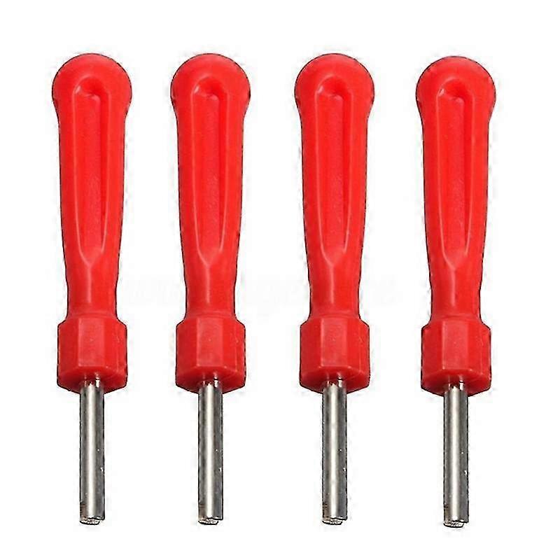 Tyre Valve Core Remover Tool - 4 Piece Set for Tire Repair and Screw Driving