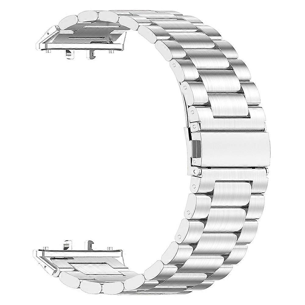 Do Samsung Galaxy Fit3 Wymienny pasek Quick Release Pasek do zegarka ze stali nierdzewnej, srebrny