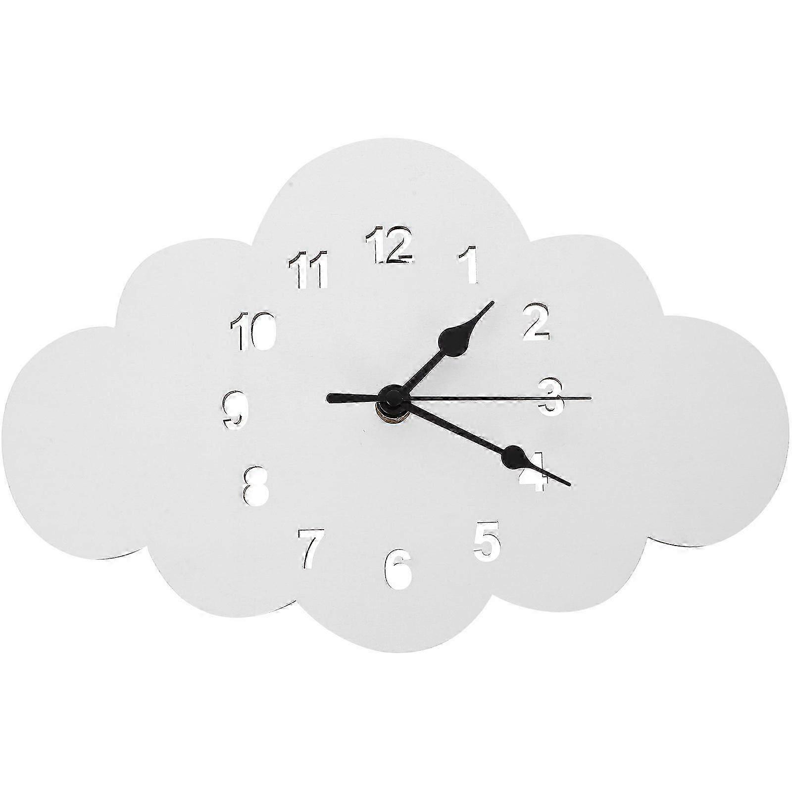 Modern Cartoon Cloud Shape Silent Wall Clock
