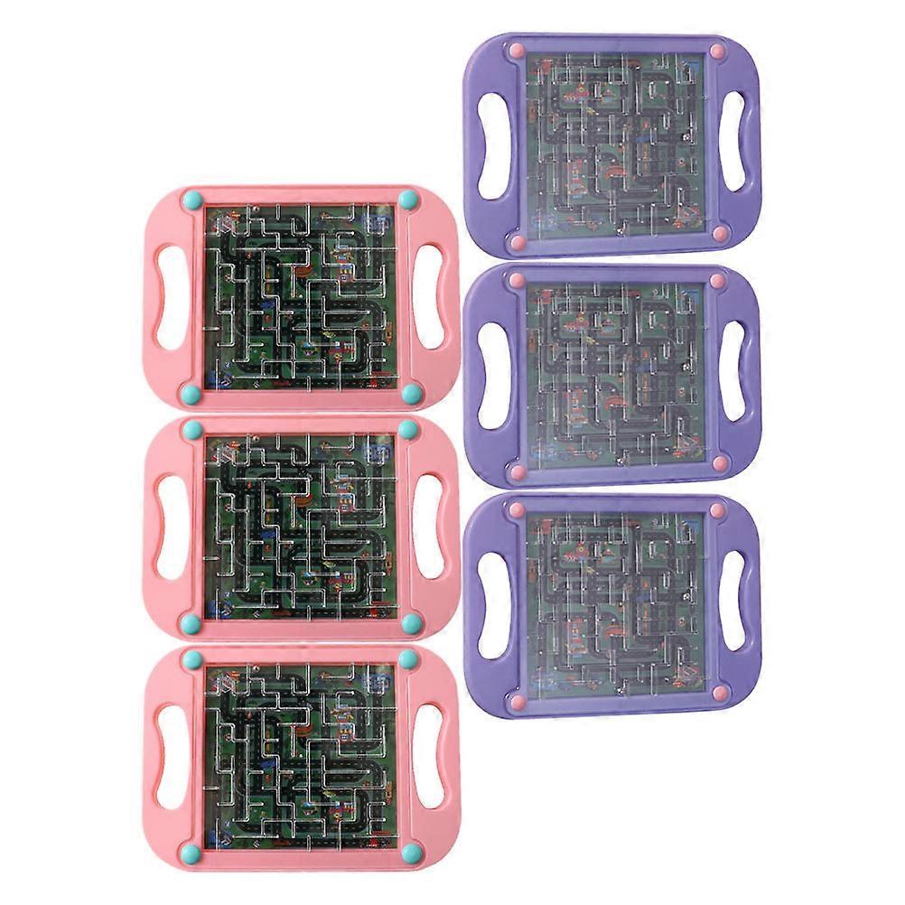 Bead Maze Toy for Kids Family Gathering Square Shape Abs Educational Tool Enhancing Eye-Hand Coordination 6Set
