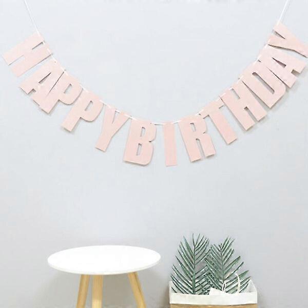 Gratulerer med dagen papirbanner, 1 sett, gullstempling design