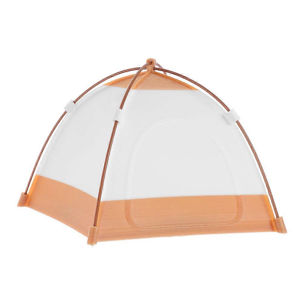 Realistic Khaki Mini Tent for Dollhouses – Play & Collector Use, Birthday Party Favor