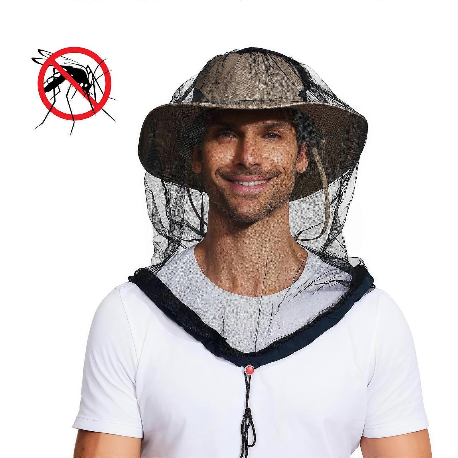 Açık Balıkçılık Yüz Maskesi Kapüşon Sivrisinekler Kafa Ağı Kamp Yürüyüş Bahçe Ağı Şapka Üzerinden Böcek Kalkanı 99x66