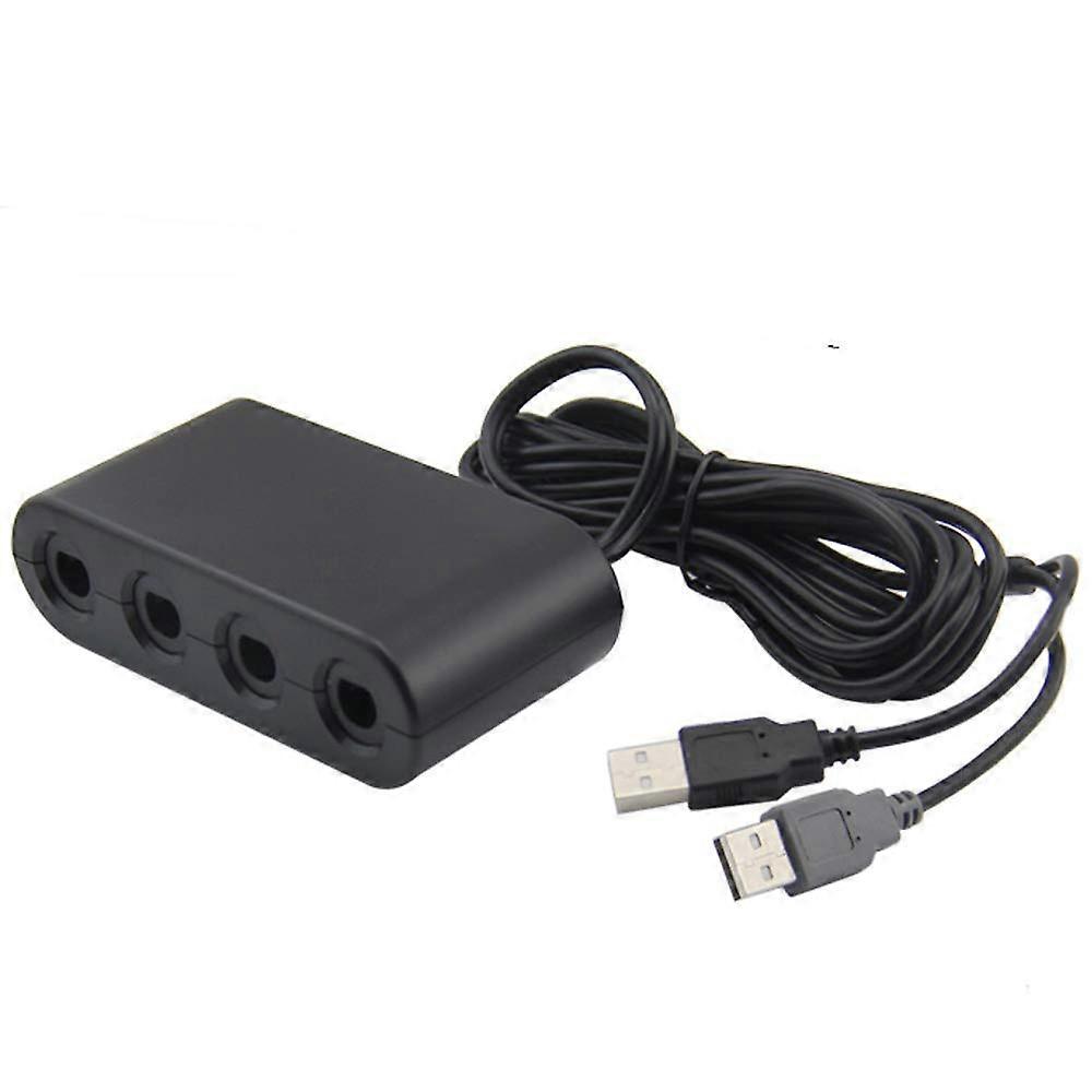 GameCube Controller Adapter for Nintendo Wii U and PC, USB 4-Port Hub, Supports GameCube Controllers